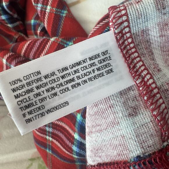 Wondershop PJ Pajama Long Sleeve Shirt size XS extra small - Red/Plaid - NEW - Picture 8 of 8